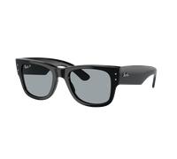 Ray-Ban Unisex Sunglass RB0840S Mega Wayfarer - Color del Marco: Negro, Color de la Lente: Azul Oscuro