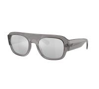 Ray-Ban Unisex Sunglass RB2218 - Color del Marco: Gris Transparente, Color de la Lente: Espejo gris degradado a plata polarizado