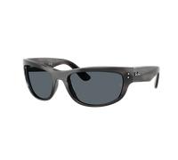 Ray-Ban Unisex Sunglass RB2289 Mega Balorama - Color del Marco: Gris a Rayas, Color de la Lente: Azul