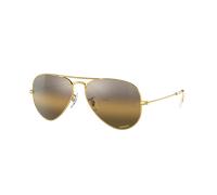 Ray-Ban Unisex Sunglass RB3025 Aviator Polarized+ Lenses - Color del Marco: Oro, Color de la Lente: Silver & Brown Polarized+