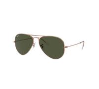 Ray-Ban Unisex Sunglass RB3025 Aviator Rose Gold - Color del Marco: Rose Gold, Color de la Lente: Verde
