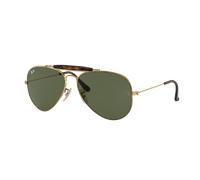 Ray-Ban Unisex Sunglass RB3029 Outdoorsman Havana Collection - Color del Marco: Oro Arista, Color de la Lente: G-15 verde