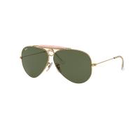 Ray-Ban Unisex Sunglass RB3138 Shooter - Color del Marco: Oro Arista, Color de la Lente: G-15 verde