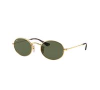 Ray - Ban Unisex RB3547N OVAL 001 Gafas de sol Metal Oro Verde G15 Redonda Normal