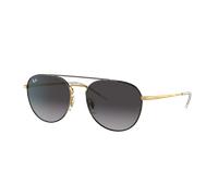 Ray-Ban Unisex Sunglass RB3589 - Color del Marco: Negro sobre dorado, Color de la Lente: Gris