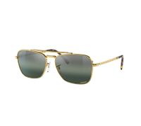 Ray-Ban New Caravan Polarized+ Lenses Gafas De Sol Oro Montura Plateado Lentes Polarizado 55-15