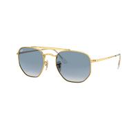 Ray-Ban Unisex Sunglass RB3648 Marshal - Color del Marco: Oro Arista, Color de la Lente: Azul Claro