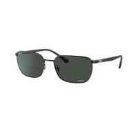 Ray - Ban Unisex RB3684CH CHROMANCE 002/K8 Gafas de sol Metal Negro Gris Geométrico Polarizado