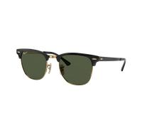 Ray-Ban Unisex Sunglass RB3716 Clubmaster Metal - Color del Marco: Negro sobre dorado, Color de la Lente: G-15 verde