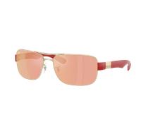 Ray - Ban Unisex RB3763M F1216Q Gafas de sol Metal Plata Marrón Cuadrada Normal