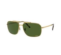 Ray-Ban Unisex Sunglass RB3796 - Color del Marco: Oro, Color de la Lente: Verde Oscuro