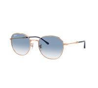 Ray-Ban Unisex Sunglass RB3809 - Color del Marco: Rose Gold, Color de la Lente: Azul Claro