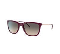 Ray-Ban Unisex Sunglass RB4344 - Color del Marco: Rojo, Color de la Lente: Gris Claro Degradado