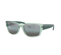 Ray-Ban Unisex Sunglass RB4388 - Color del Marco: Verde Transparente, Color de la Lente: Polarizado azul