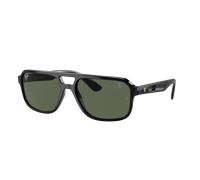 Ray-Ban Unisex Sunglass RB4414M Scuderia Ferrari Collection - Color del Marco: Negro, Color de la Lente: Verde Oscuro
