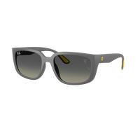 Ray-Ban Unisex Sunglass RB4443M Scuderia Ferrari Collection - Color del Marco: Gris, Color de la Lente: Gris Claro Degradado