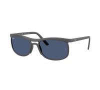 Ray-Ban Unisex Sunglass RB4452 Liteforce - Color del Marco: Gris Arena, Color de la Lente: Azul Oscuro