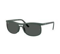 Ray-Ban Unisex Sunglass RB4452 Liteforce - Color del Marco: Verde Arena, Color de la Lente: Gris Oscuro