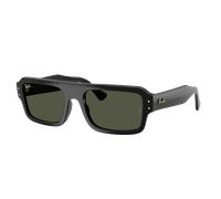 Ray-Ban Unisex Sunglass RB4454 Flacko Bio-Based - Color del Marco: Negro, Color de la Lente: Verde