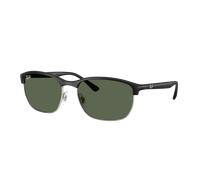 Ray-Ban Unisex Sunglass RB4469 Liteforce - Color del Marco: Negro Arena, Color de la Lente: Verde Oscuro