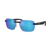 Ray-Ban Unisex Sunglass RB4470 Polarized+ Lenses - Color del Marco: Negro Arena, Color de la Lente: Polarized Verde