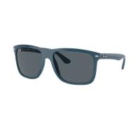 Ray-Ban Unisex Sunglass RB4547 Boyfriend Two - Color del Marco: Azul, Color de la Lente: Azul
