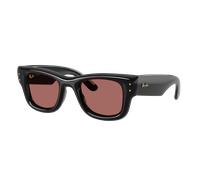 Ray-Ban Wayfarer Puffer Gafas De Sol Negro Montura Violeta Lentes 47-23