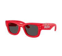 Ray-Ban Unisex Sunglass RB4940B Wayfarer Puffer Crystal Edition - Color del Marco: Rojo y estrás, Color de la Lente: Ultranegro