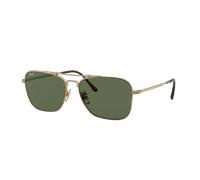 Ray-Ban Unisex Sunglass RB8136 Caravan Titanium - Color del Marco: Oro, Color de la Lente: Verde Oscuro