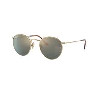 Ray-Ban Unisex Sunglass RB8247 Round Titanium - Color del Marco: Oro, Color de la Lente: Azul/Dorado