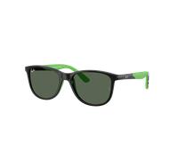 Ray-Ban Unisex Sunglass RB9077S Ray-Ban Disney - Toy Story Sun Kids - Color del Marco: Negro y goma verde, Color de la Lente: Verde Oscuro
