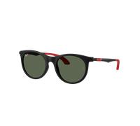 Ray-Ban Unisex Sunglass RB9082S Kids - Color del Marco: Negro Mate, Color de la Lente: Verde Oscuro