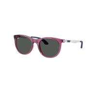 Ray-Ban Unisex Sunglass RB9082S Kids - Color del Marco: Violeta Transparente, Color de la Lente: Gris Oscuro