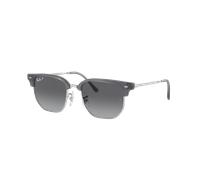 Ray-Ban Unisex Sunglass RB9116S New Clubmaster Kids - Color del Marco: Azul opalino sobre plateado, Color de la Lente: Polarized Gris