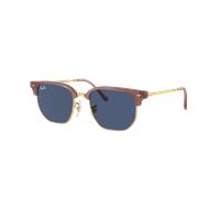 Ray-Ban New Clubmaster Kids Gafas De Sol Oro Montura Azul Lentes 47-17