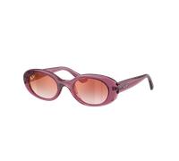Ray-Ban Unisex Sunglass RB9141S Kids - Color del Marco: Violeta Transparente, Color de la Lente: Espejo rojo degradado transparente y rojo