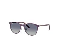 Ray-Ban Unisex Sunglass RB9552S Kids - Color del Marco: Violeta mate sobre plateado, Color de la Lente: Gris Degradado Azul