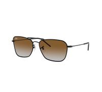 Ray-Ban Unisex Sunglass RBR0102S Caravan Reverse - Color del Marco: Negro, Color de la Lente: Marrón