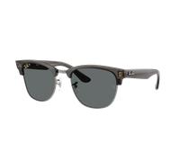 Ray-Ban Unisex Sunglass RBR0504S Clubmaster Reverse - Color del Marco: Gris oscuro transparente sobre bronce, Color de la Lente: Polar Gris Oscuro