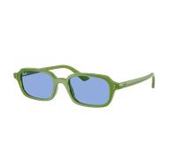 Ray-Ban Unisex Sunglass Zuri Bio-Based - Color del Marco: Verde cloudy jungle, Color de la Lente: Azul