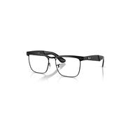 Ray-Ban Wayfarer Deluxe Optics Negro Mate Montura Transparente Lentes Polarizado 53-18