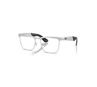 Ray-Ban Wayfarer Deluxe Optics Plata Arenada Montura Transparente Lentes Polarizado 53-18