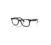 Ray-Ban Wayfarer Ease Optics Marrón Sobre Transparente Azul Montura Transparente Lentes Polarizado 50-22