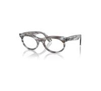 Ray-Ban Wayfarer Oval Optics Azul Transparente A Rayas Montura Transparente Lentes Polarizado 53-22