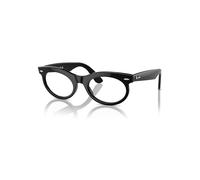 Ray-Ban Wayfarer Oval Optics Negro Montura Transparente Lentes Polarizado 53-22