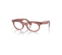 Ray-Ban Wayfarer Oval Optics Rosa Transparente A Rayas Montura Transparente Lentes Polarizado 50-22