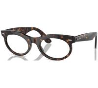 Ray-Ban Wayfarer Oval Optics Habana Montura Transparente Lentes Polarizado 53-22