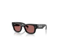 Ray-Ban Wayfarer Puffer Crystal Edition Gafas De Sol Negro Montura Violeta Lentes 47-23