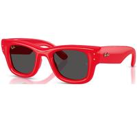 Ray-Ban Unisex Sunglass RB4940 Wayfarer Puffer - Color del Marco: Rojo, Color de la Lente: Ultranegro
