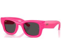 Ray-Ban Unisex Sunglass RB4940 Wayfarer Puffer - Color del Marco: Fucsia, Color de la Lente: Ultranegro